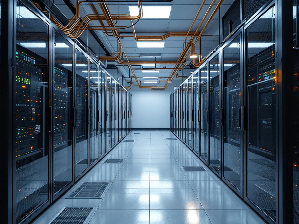 server-room-with-lots-of-wires server room with lots of wires